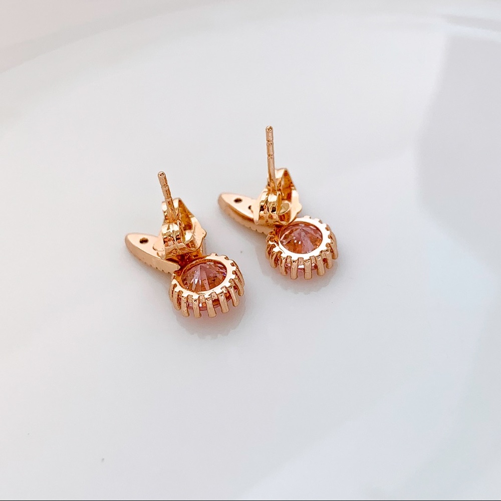 Crystal Ear Stud Earrings Bunny Ear Studs LAST 1 - Picture 3 of 5